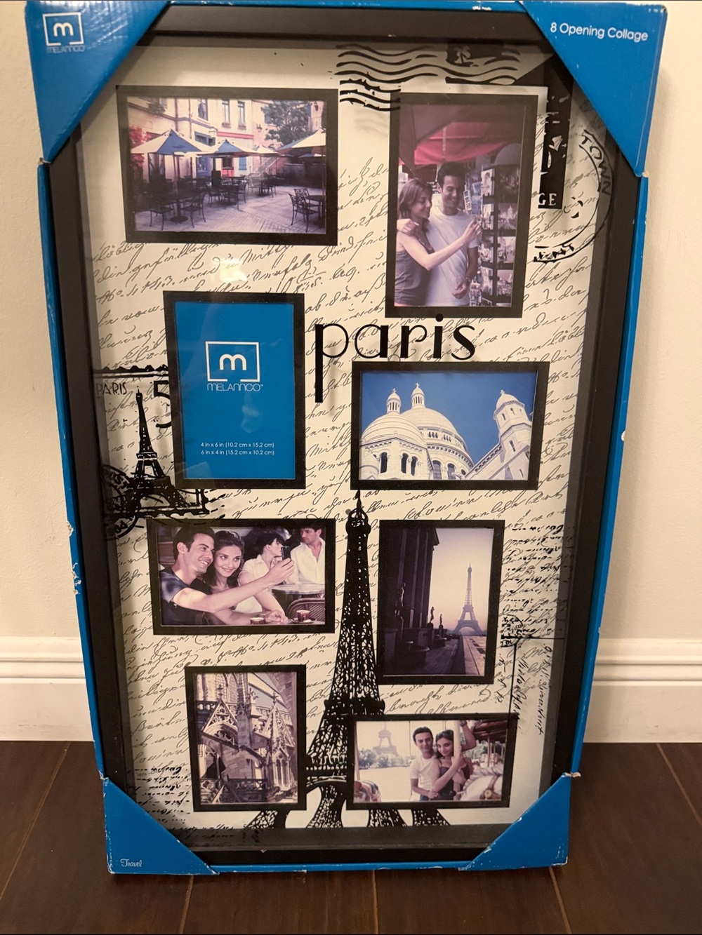 Lamo Paris Collage Picture Frame - Black and Blue Accents